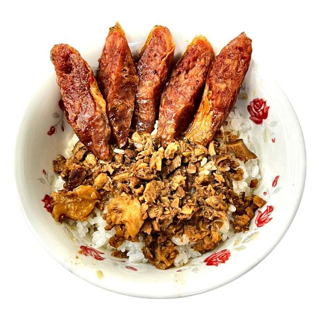阿益素食 紅糟香腸飯